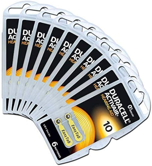 Duracell Size 10 Hearing Aid Batteries (60 Number)
