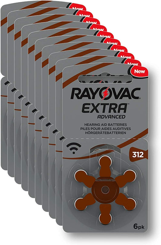 Rayovac Size 312 Hearing Aid Batteries(60 Number)