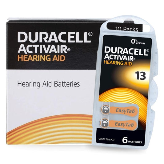 Duracell Size 13 Hearing Aid Batteries (120 Number)