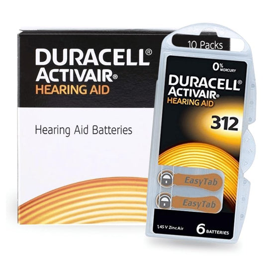 Duracell Size 312 Hearing Aid Batteries (120 Number)