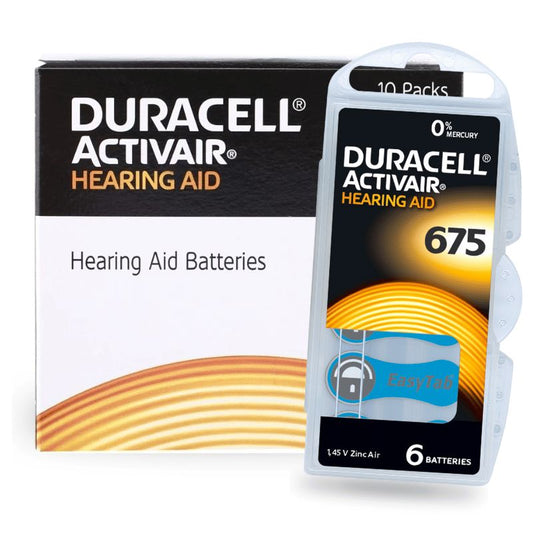 Duracell Size 675 Hearing Aid Batteries (120 Number)