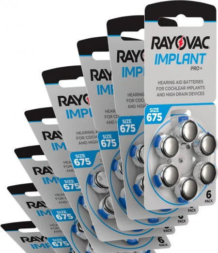 Rayovac Size 675 Cochlear Implant Batteries(60 Number)