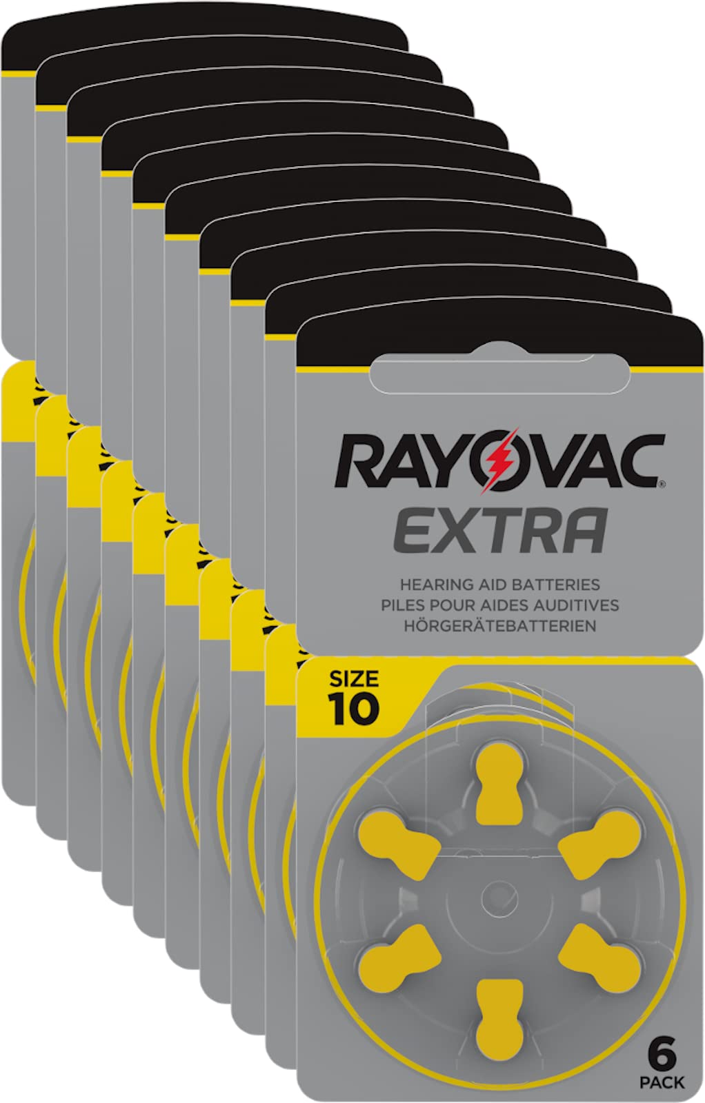 Rayovac Hörgerätebatterien Größe 10 (60 Stück) 