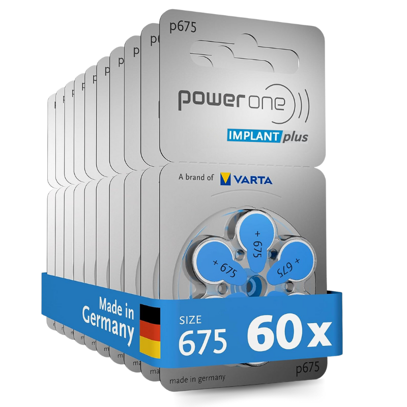 PowerOne 675 Implant Plus Batterien (60 Nummern)